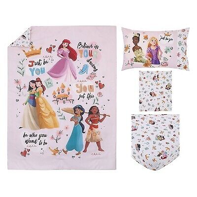 4pc Toddler Disney Princess Just Be You Bed Set - Pink