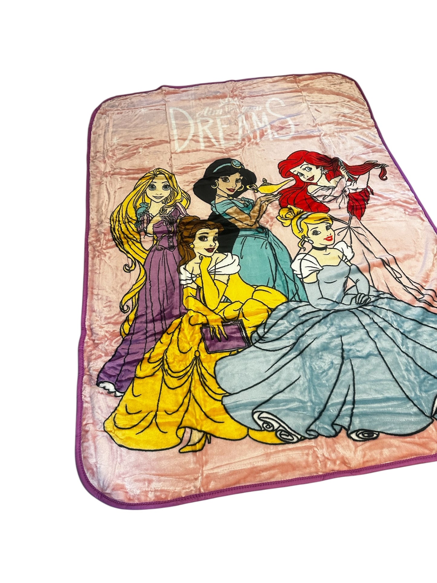 Disney Princess Extra Soft Plush 60"x80" Twin Size Blanket "Aim for Your Dreams"