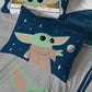 Jay Franco Star Wars The Mandalorian Hello Grogu 7 Piece Full Size Bed Set - Includes Comforter & Sheet Set -