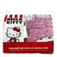 Hello Kitty Twin Size Sheet Set 3 Pieces "Classic Girl In Red" Pink Kids Set