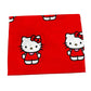 Hello Kitty Twin Size Sheet Set 3 Pieces "Classic Girl In Red" Red Kids Set