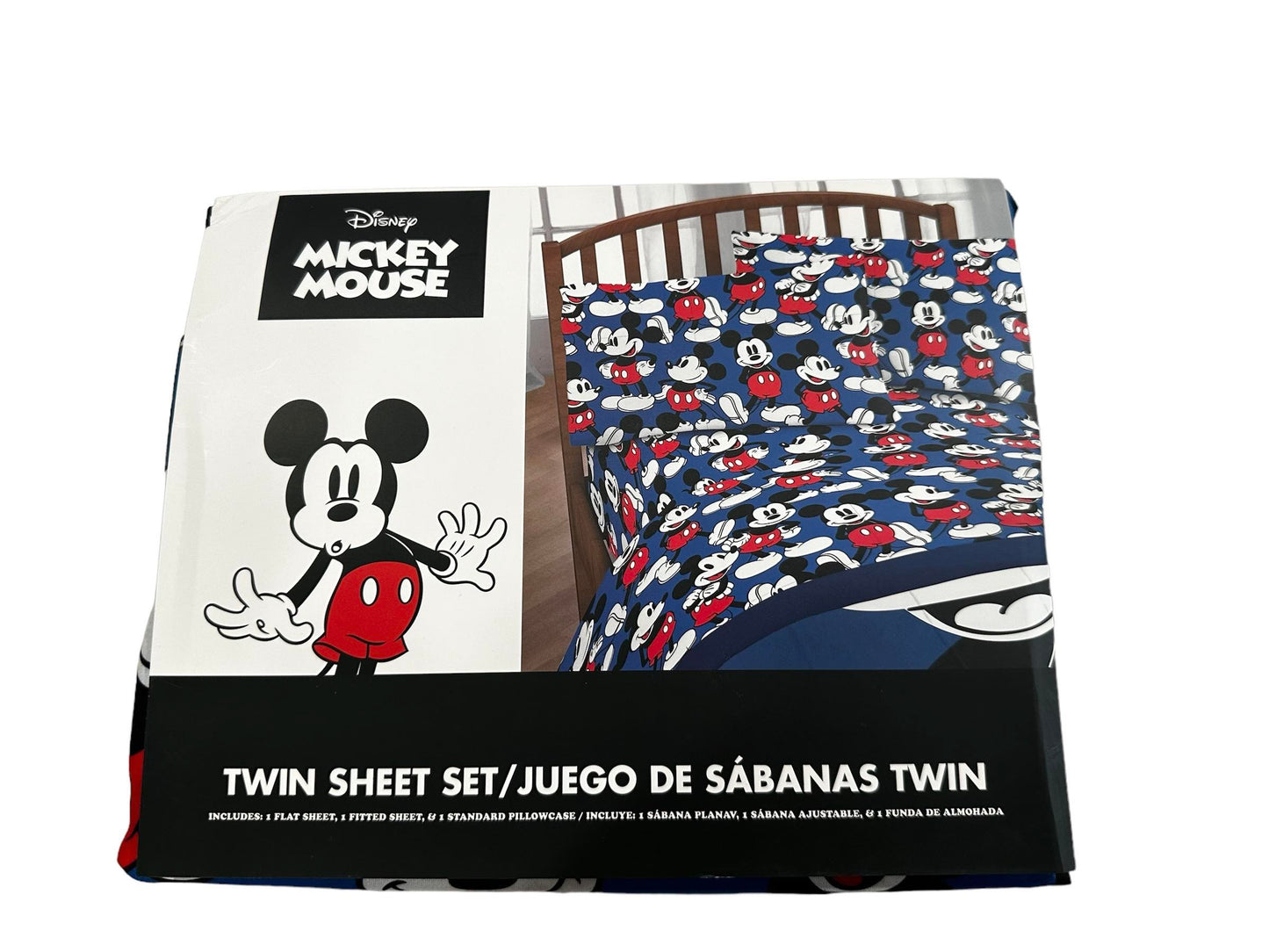 Classic Mickey Mouse "One & Only" Twin Size Sheet Set 3 Pieces Kids Set