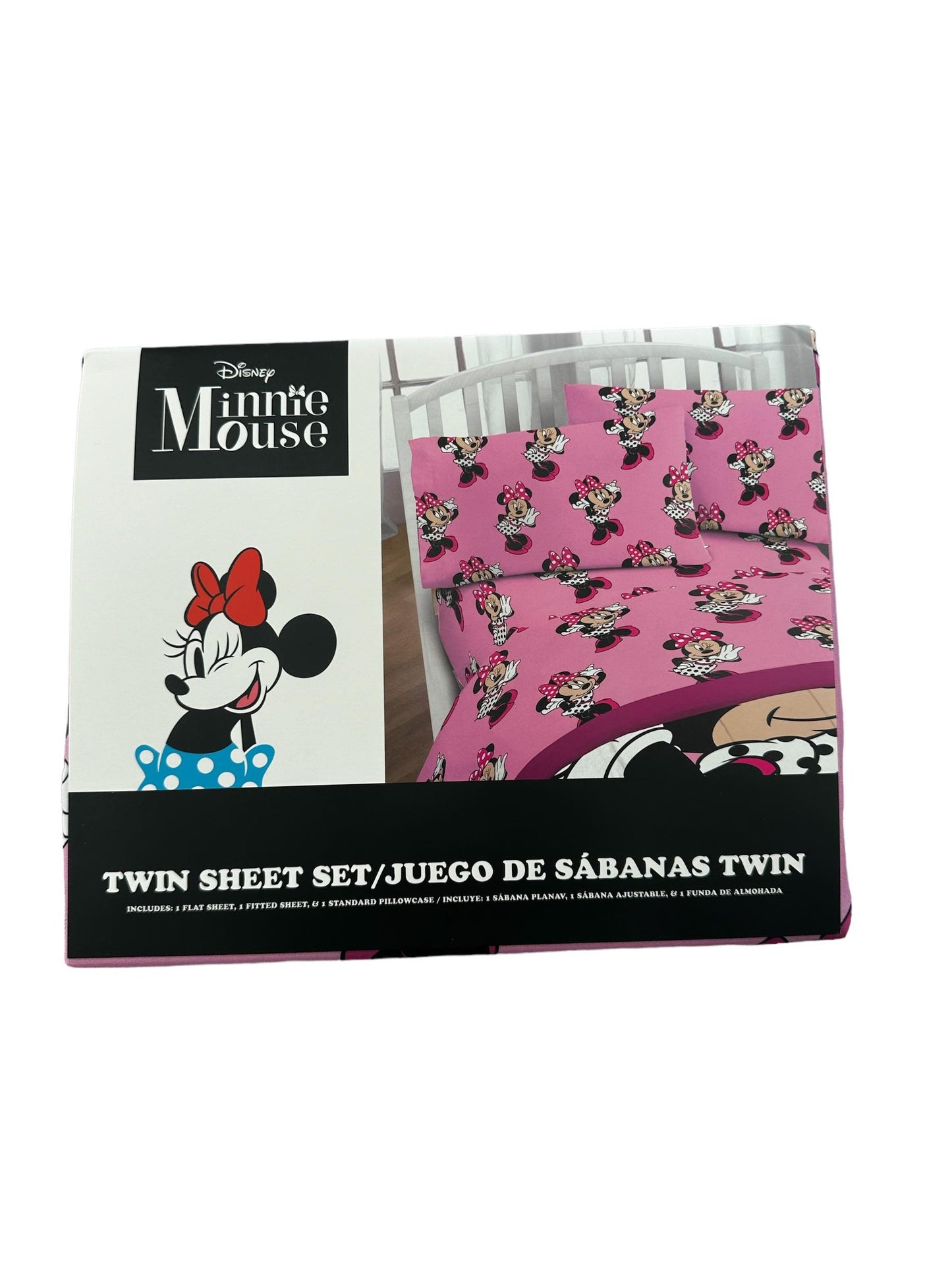 Minnie Mouse ""Polka Dot Bow" Twin Size Sheet Set 3 Pieces Kids Set