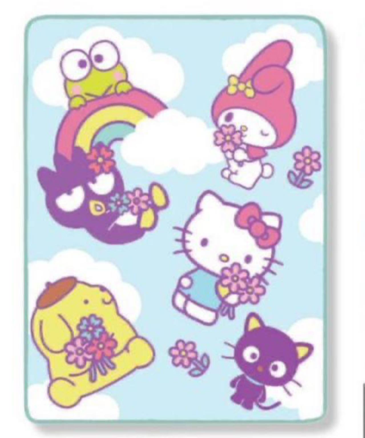 Hello Kitty & Friends Extra Soft Plush 60"x80" Twin Size Blanket