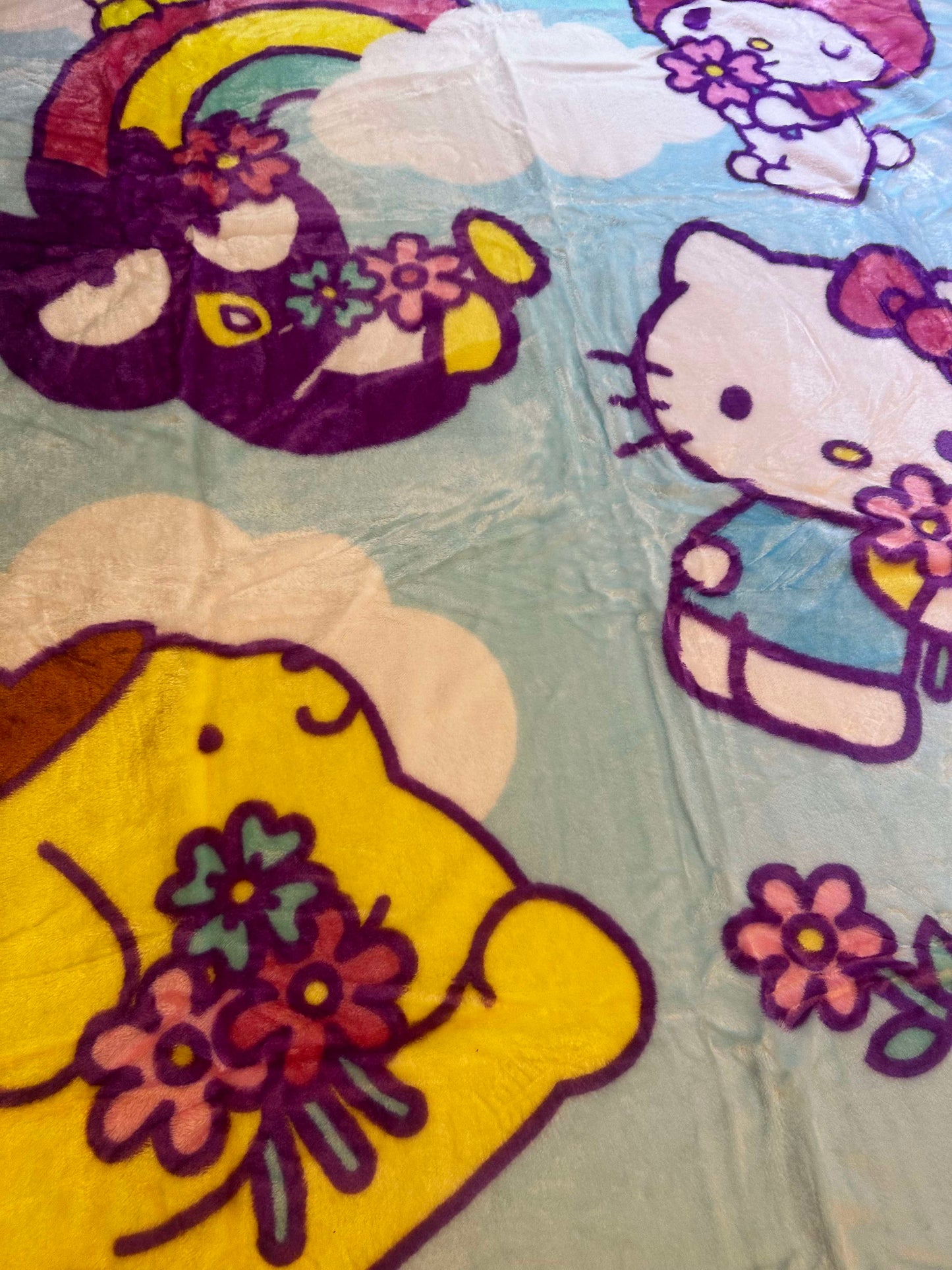 Hello Kitty & Friends Extra Soft Plush 60"x80" Twin Size Blanket