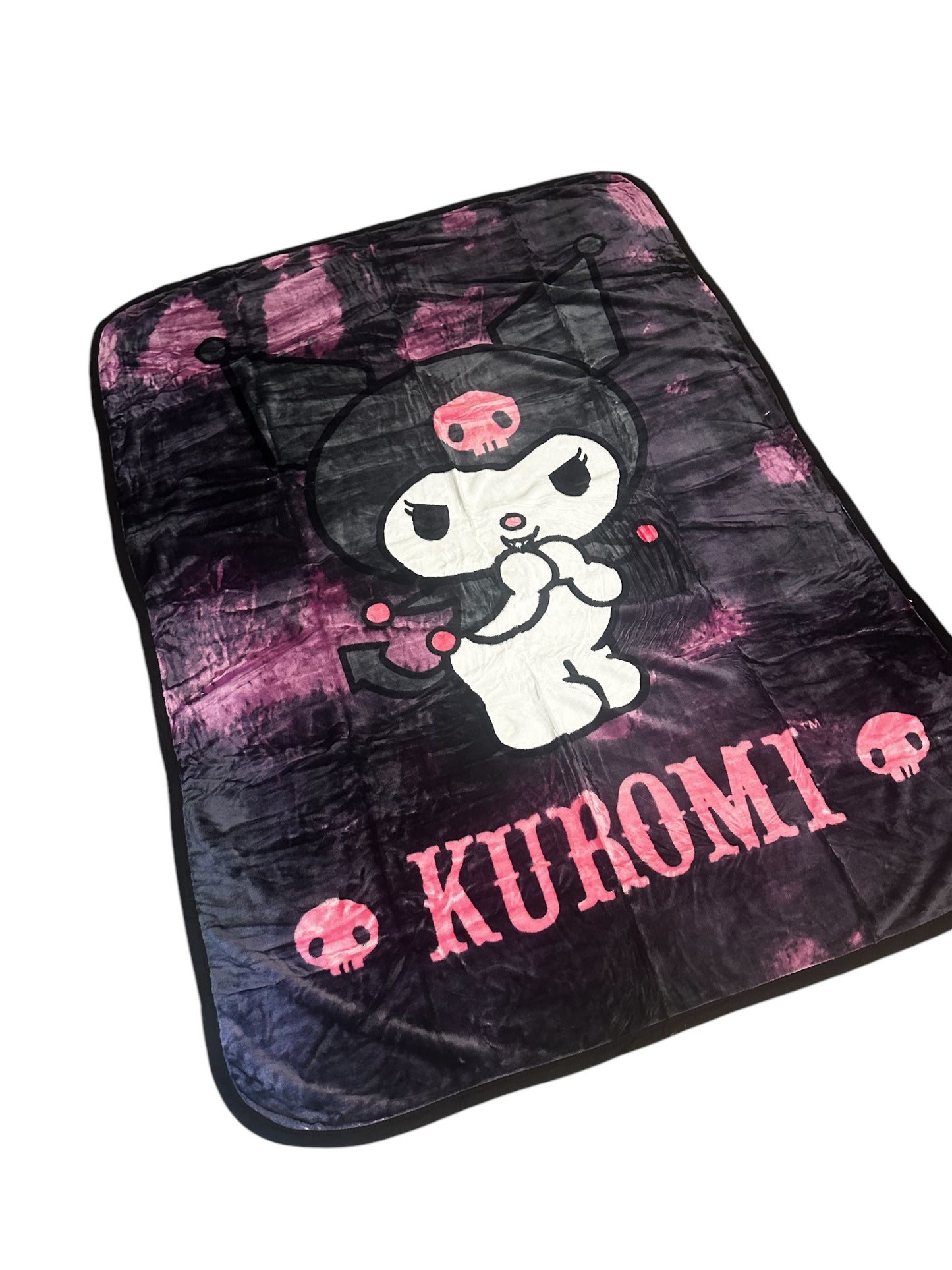 Kuromi  40"x50" Plush Throw Blanket Super Soft "Bad Kuromi" TT
