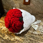Unique Handmade Crocheted Yellow Dress Doll Flower Bouquet