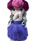 Unique Handmade Crocheted Dark Blue Dress Doll Flower Bouquet