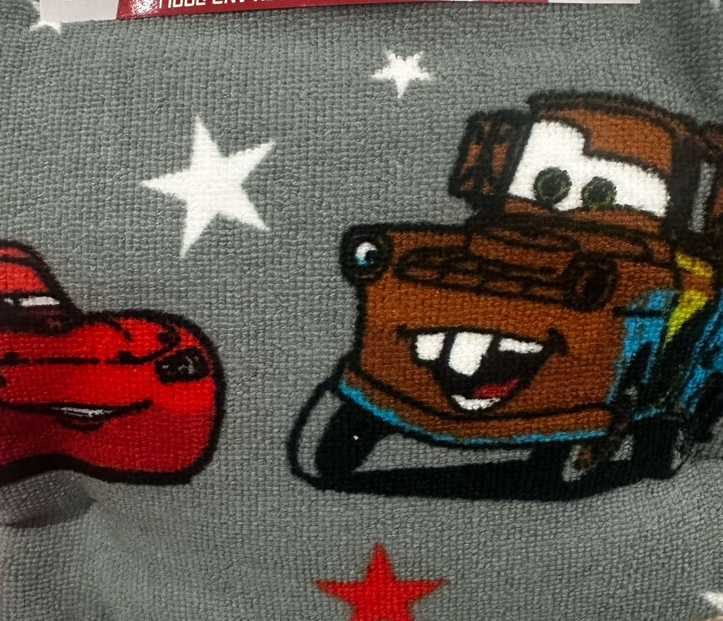 Lightning McQueen Cars - Hooded Kids Towel Poncho "Let's Drive"