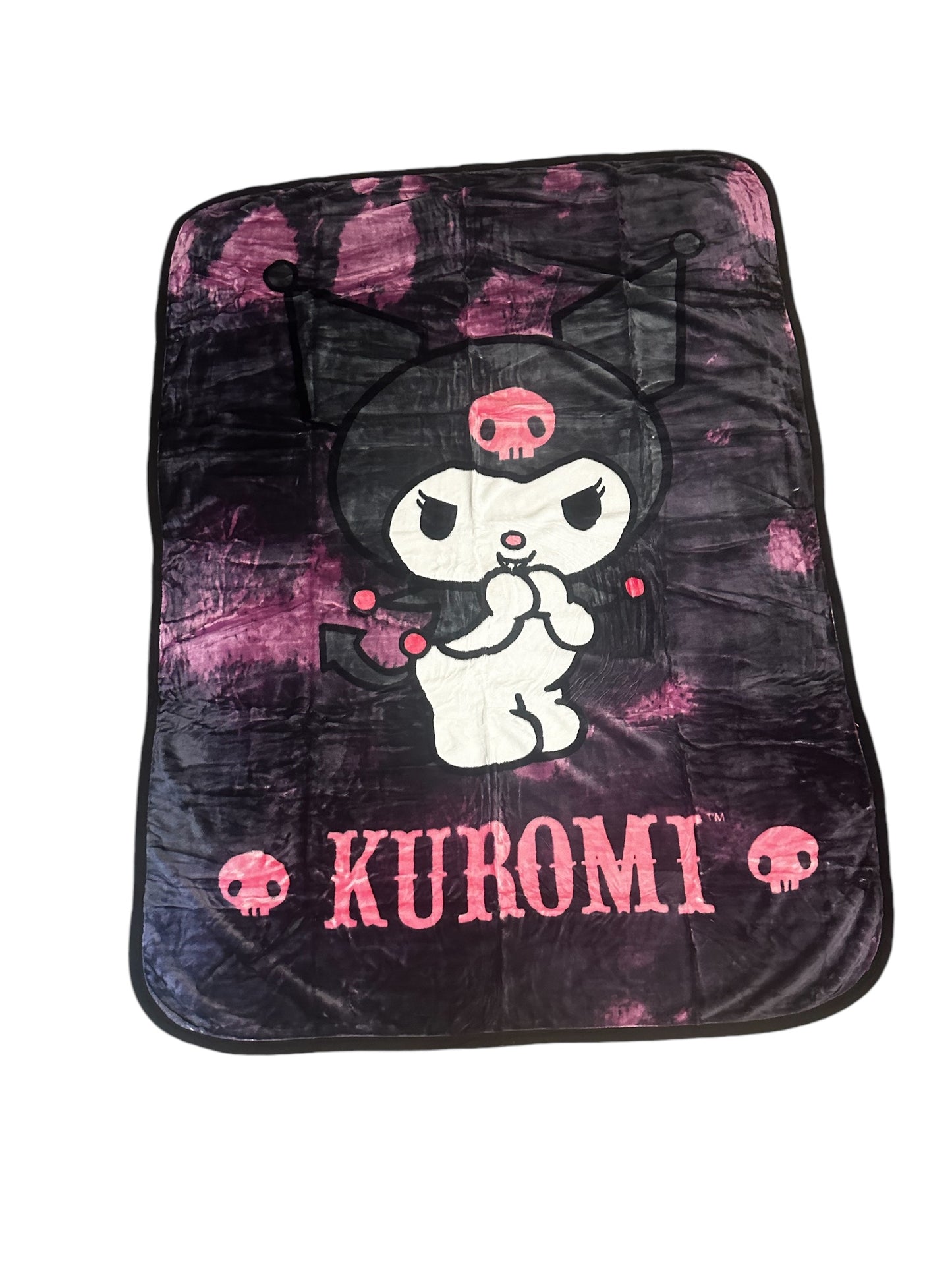 Kuromi  40"x50" Plush Throw Blanket Super Soft "Bad Kuromi" TT