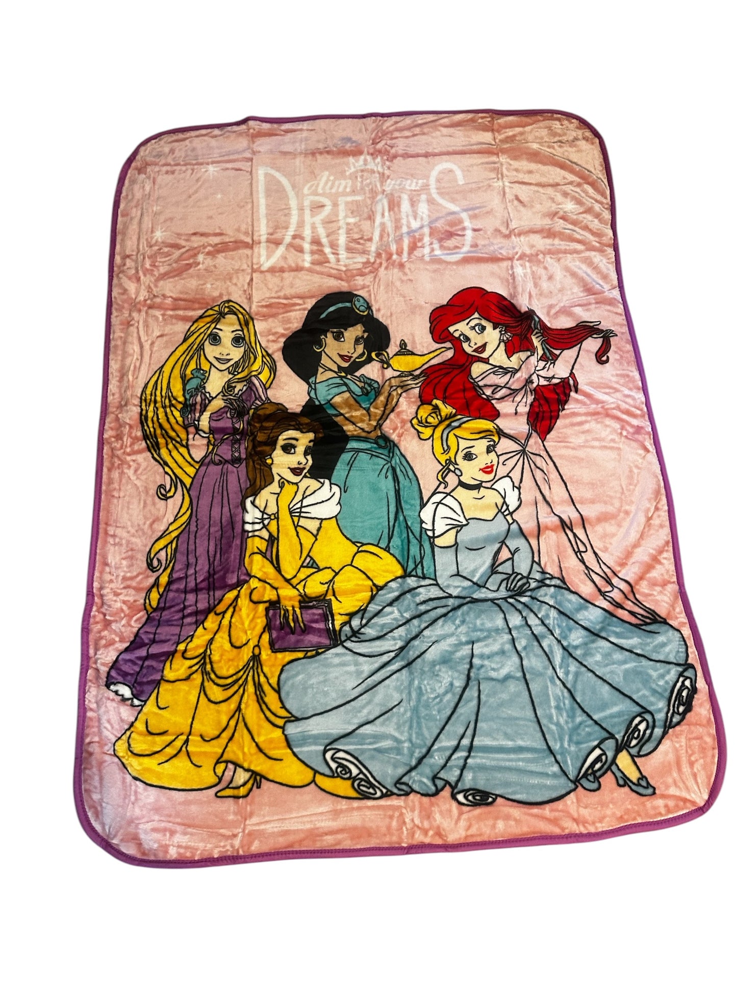 Disney Princess Extra Soft Plush 60"x80" Twin Size Blanket "Aim for Your Dreams"