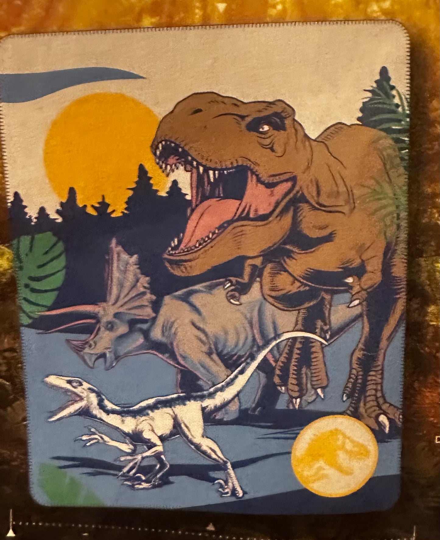 Jurassic World T-Rex Super Soft Fleece Throw 40"x50" Kids Blanket