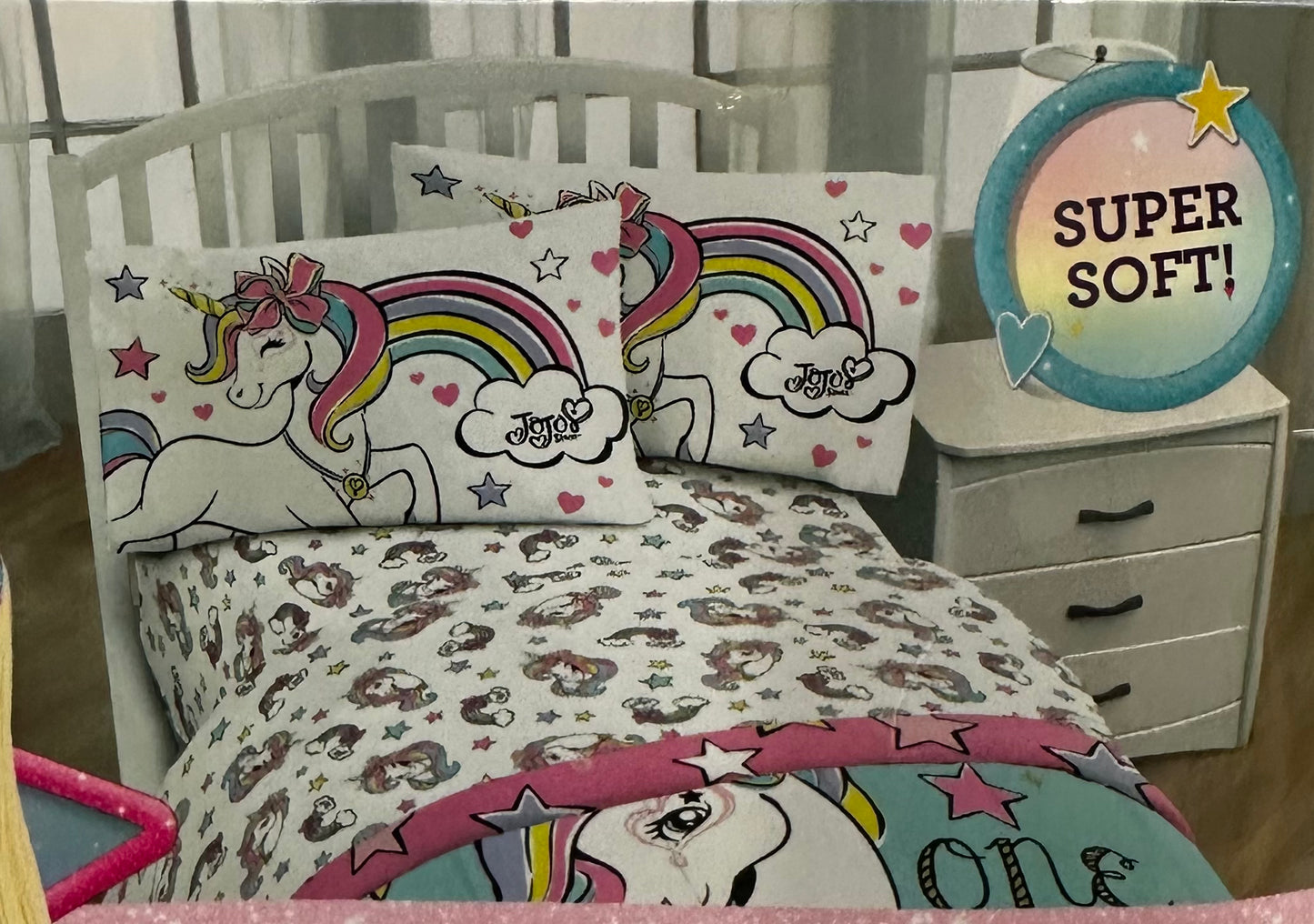 Nick Jr. Jojo Siwa Believe in Unicorns Full Size Sheet Set