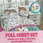 Nick Jr. Jojo Siwa Believe in Unicorns Full Size Sheet Set