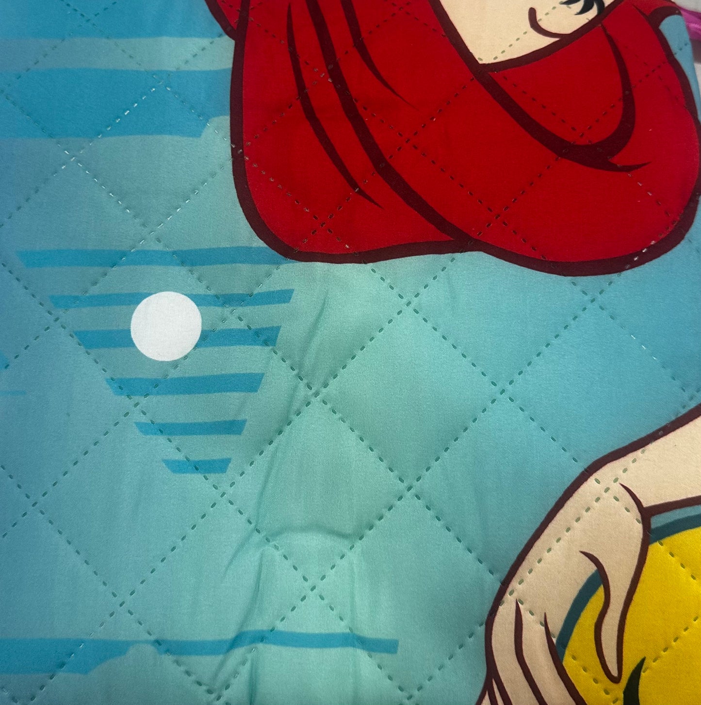 Ariel Little Mermaid Twin Quilted Bedspread "Sun-kissed"