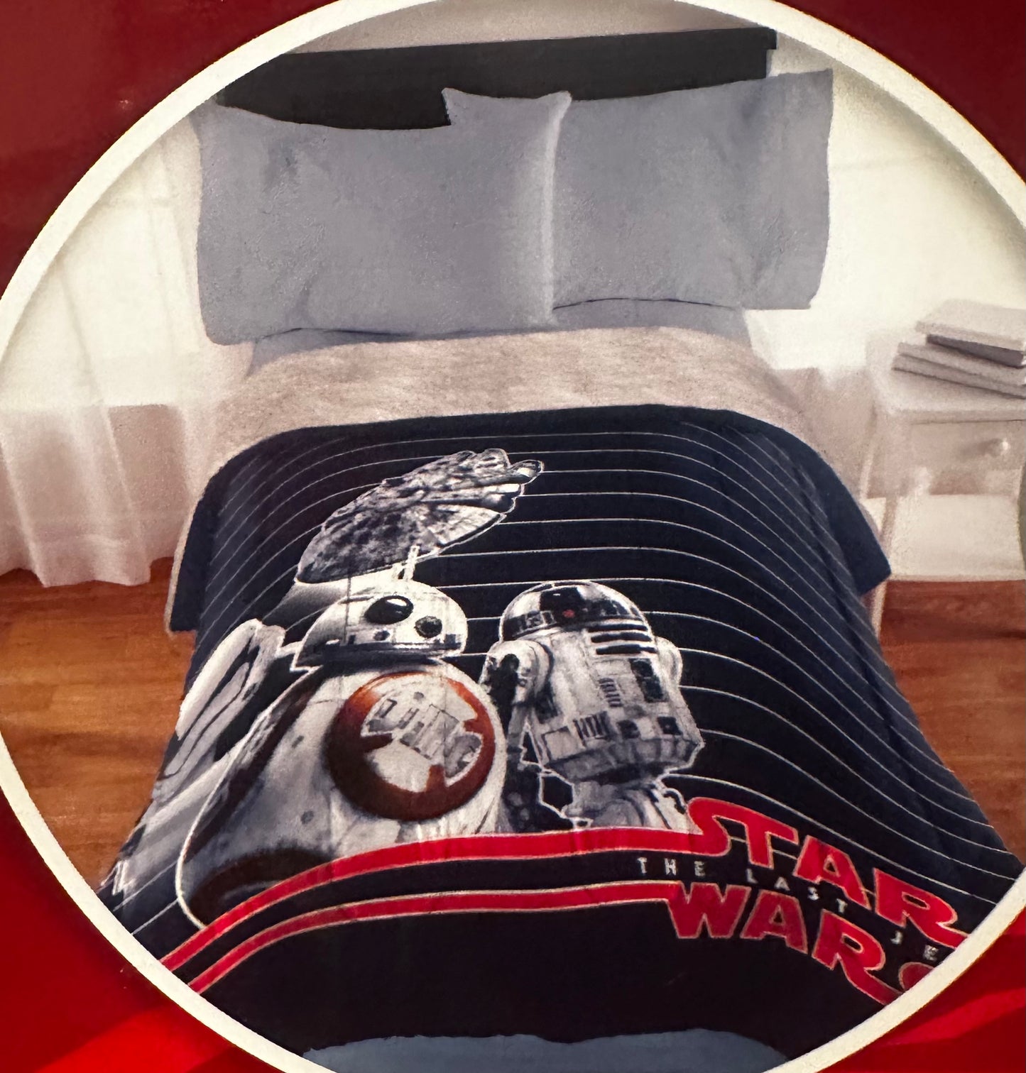 Star wars The Last Jedi Twin/Full Comforter Blanket 2 in 1 Full Sherpa Reverse (Featuring BB8 and R2D2)