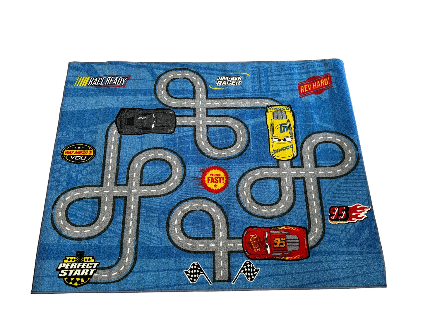 Disney Cars Kids Area Rug Room Decor 52" x 68" Non Skid Play Mat