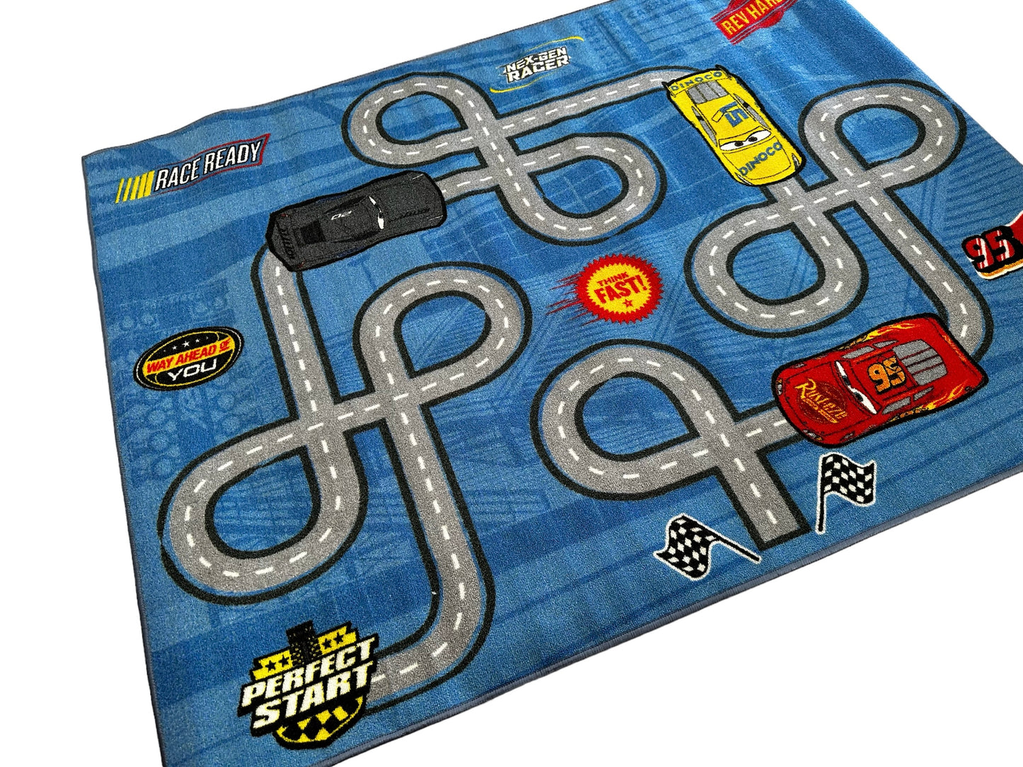 Disney Cars Kids Area Rug Room Decor 52" x 68" Non Skid Play Mat