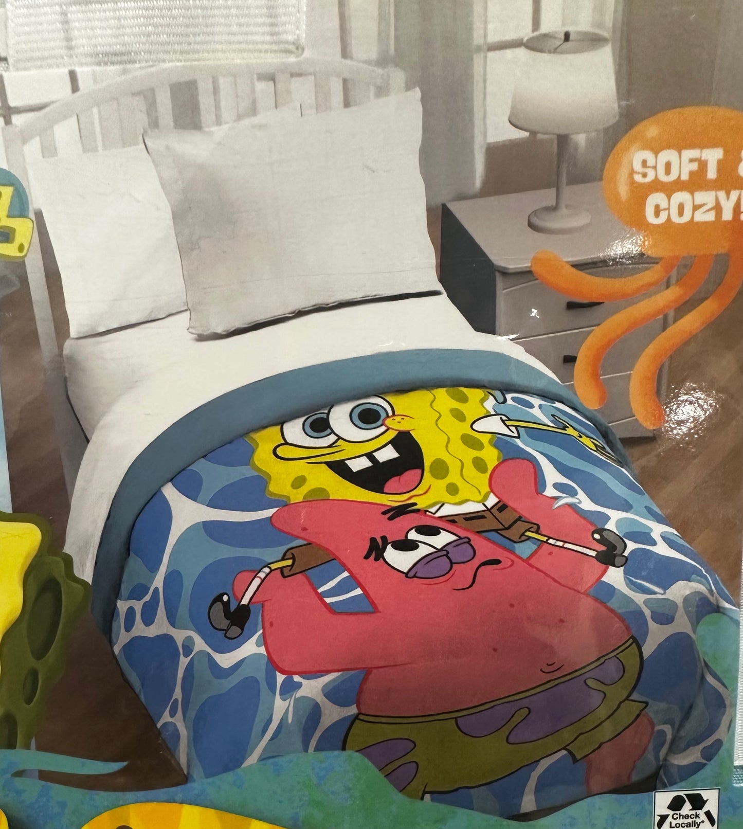 Spongebob Squarepants "Friends" Twin Quilted Bedspread Only