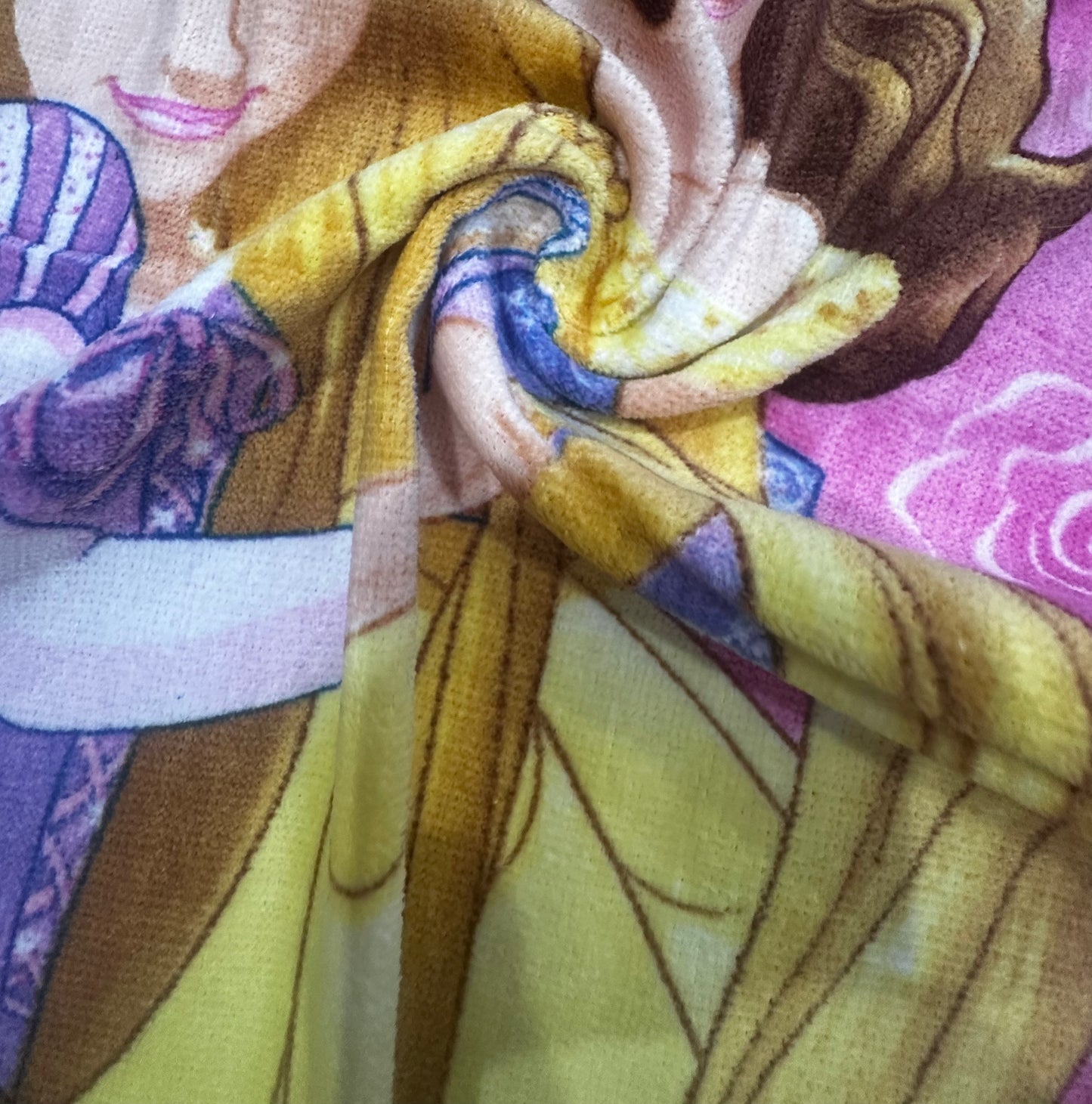 Disney Princess 3 Pieces Bath 100% Cotton Kids Towel Set