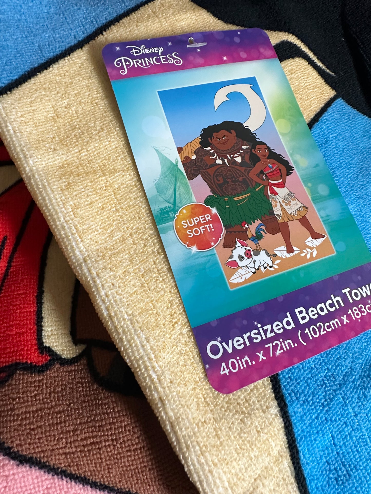 Moana and Friends Large Beach Towel 40" x 70"- Oversized Beach Bath Towel - for Kids Teens Adults