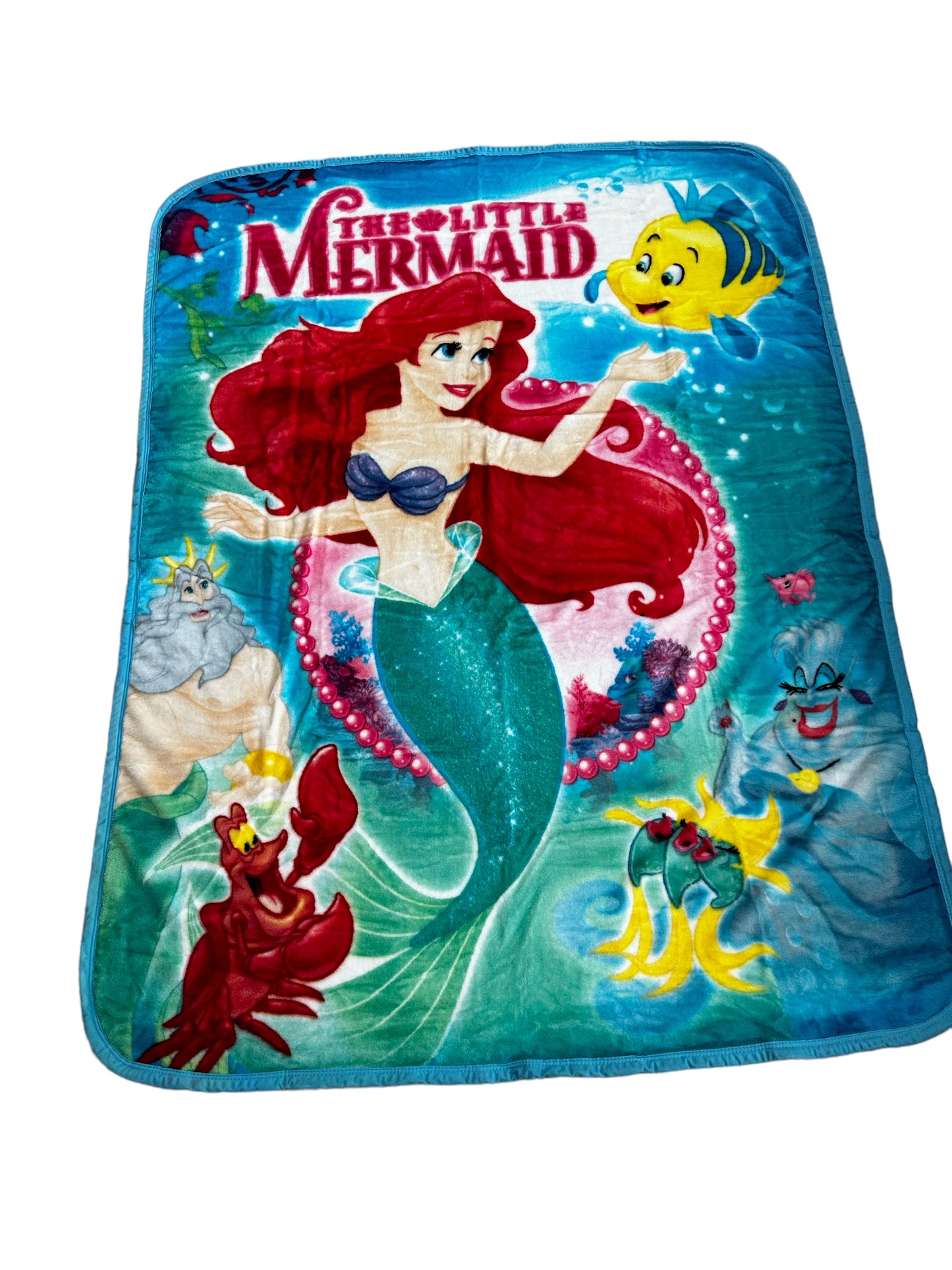 Ariel Little Mermaid Extra Soft Plush 60"x80" Twin Size Blanket