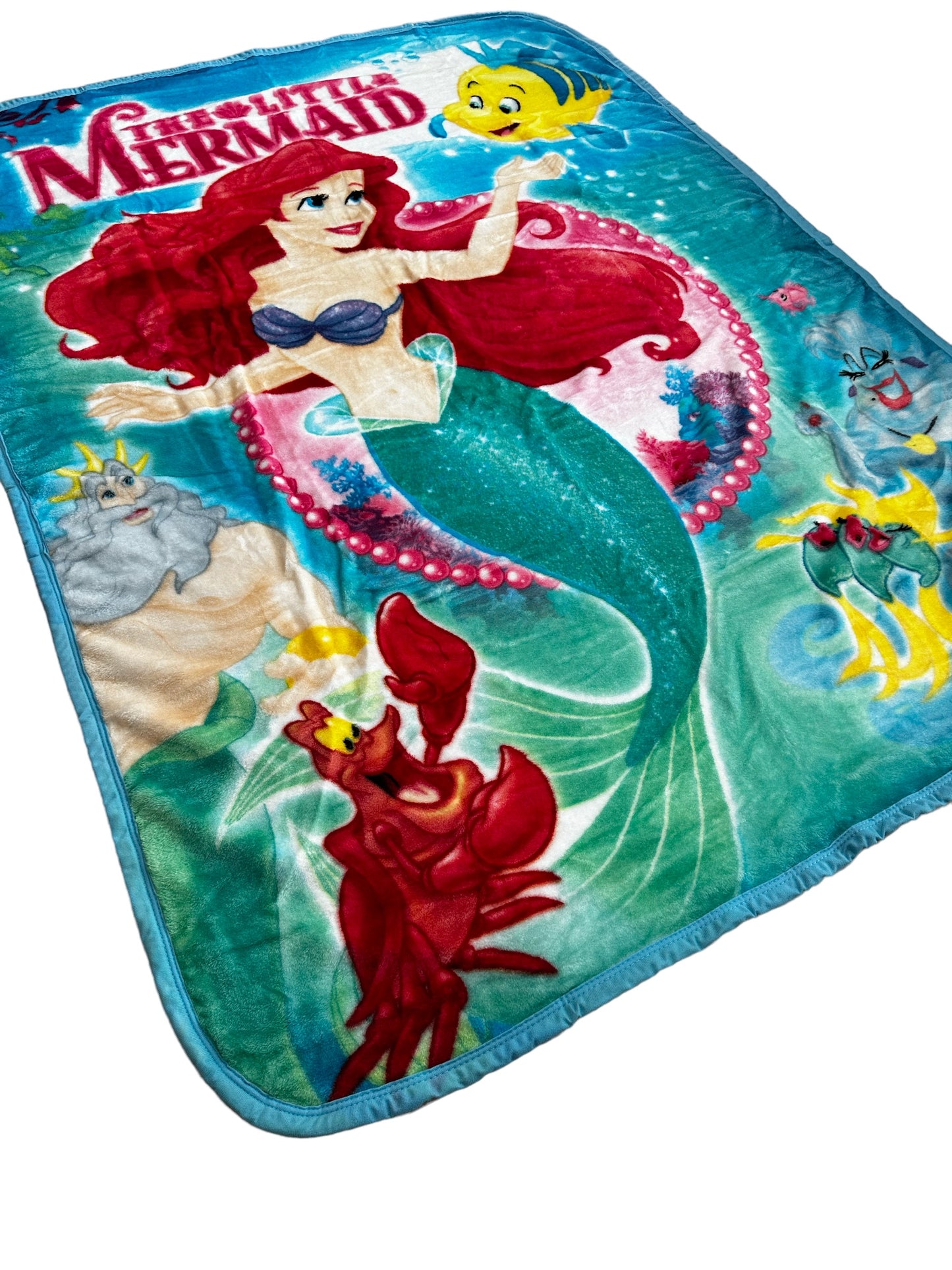 Ariel Little Mermaid Extra Soft Plush 60"x80" Twin Size Blanket