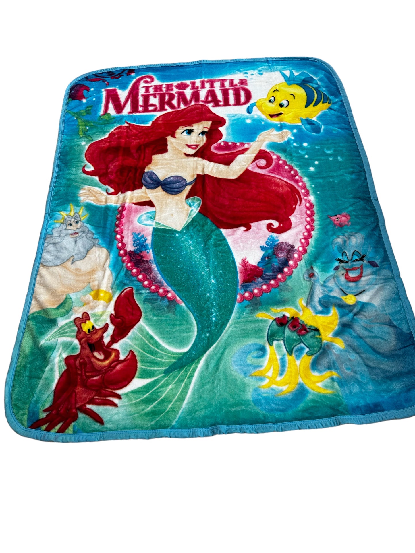 Ariel Little Mermaid Extra Soft Plush 60"x80" Twin Size Blanket