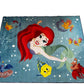 Ariel Little Mermaid "Make Your Own Music" Kids Area Rug Room Decor 52" x 68" Non Skid Play Mat