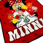 Minnie Mouse Flower Icon Twin Sized 60"x80" Plush Raschel Blanket