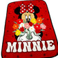 Minnie Mouse Flower Icon Twin Sized 60"x80" Plush Raschel Blanket