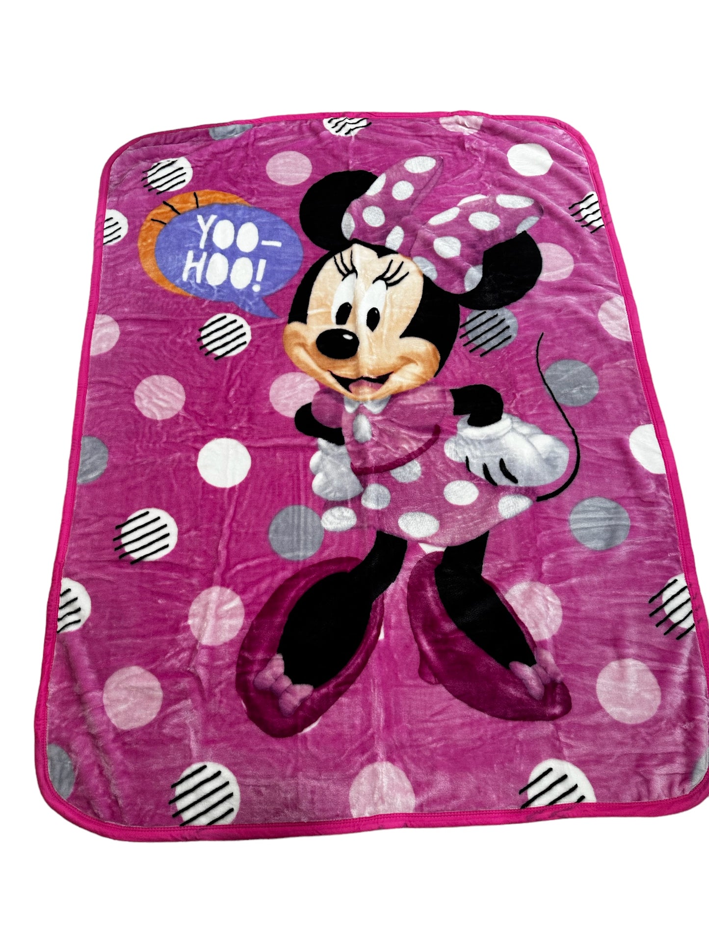 Minnie Mouse Polka Dots Plush 40"x50" Plush Throw Blanket TT