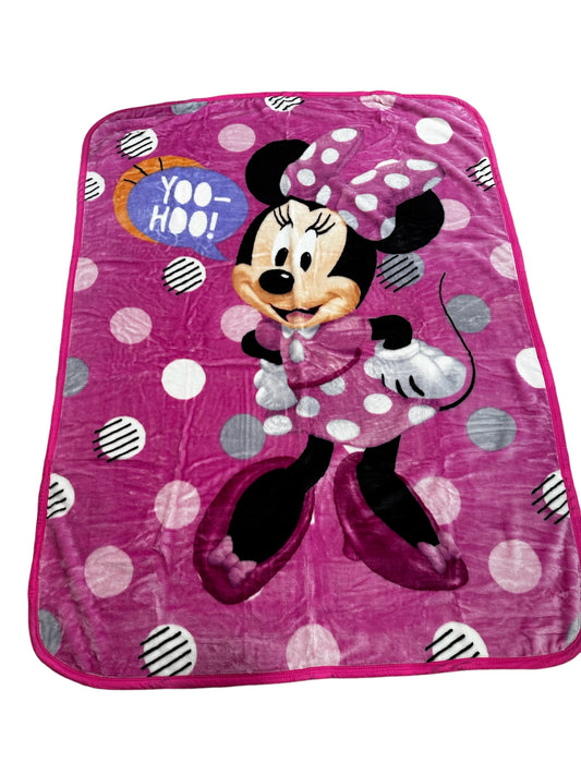 Minnie Mouse Polka Dots Plush 40"x50" Plush Throw Blanket TT