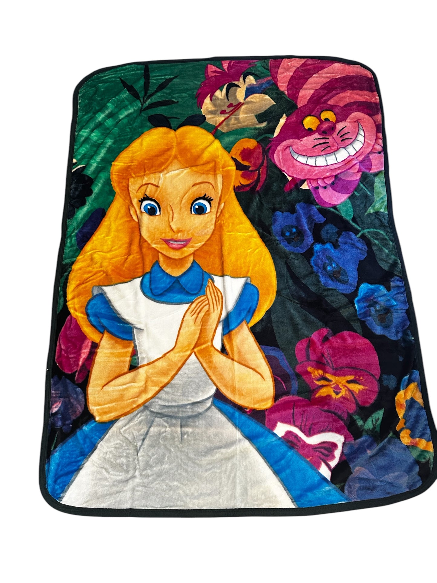 Alice in Wonderland Twin Plush Blanket Super Soft "Alice Garden"