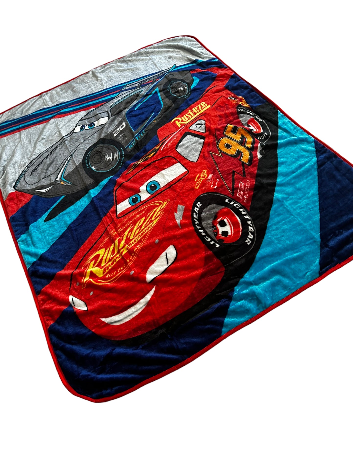 Cars Soft Plush 60"x80" Twin Size Blanket "Winning At Full Speed"