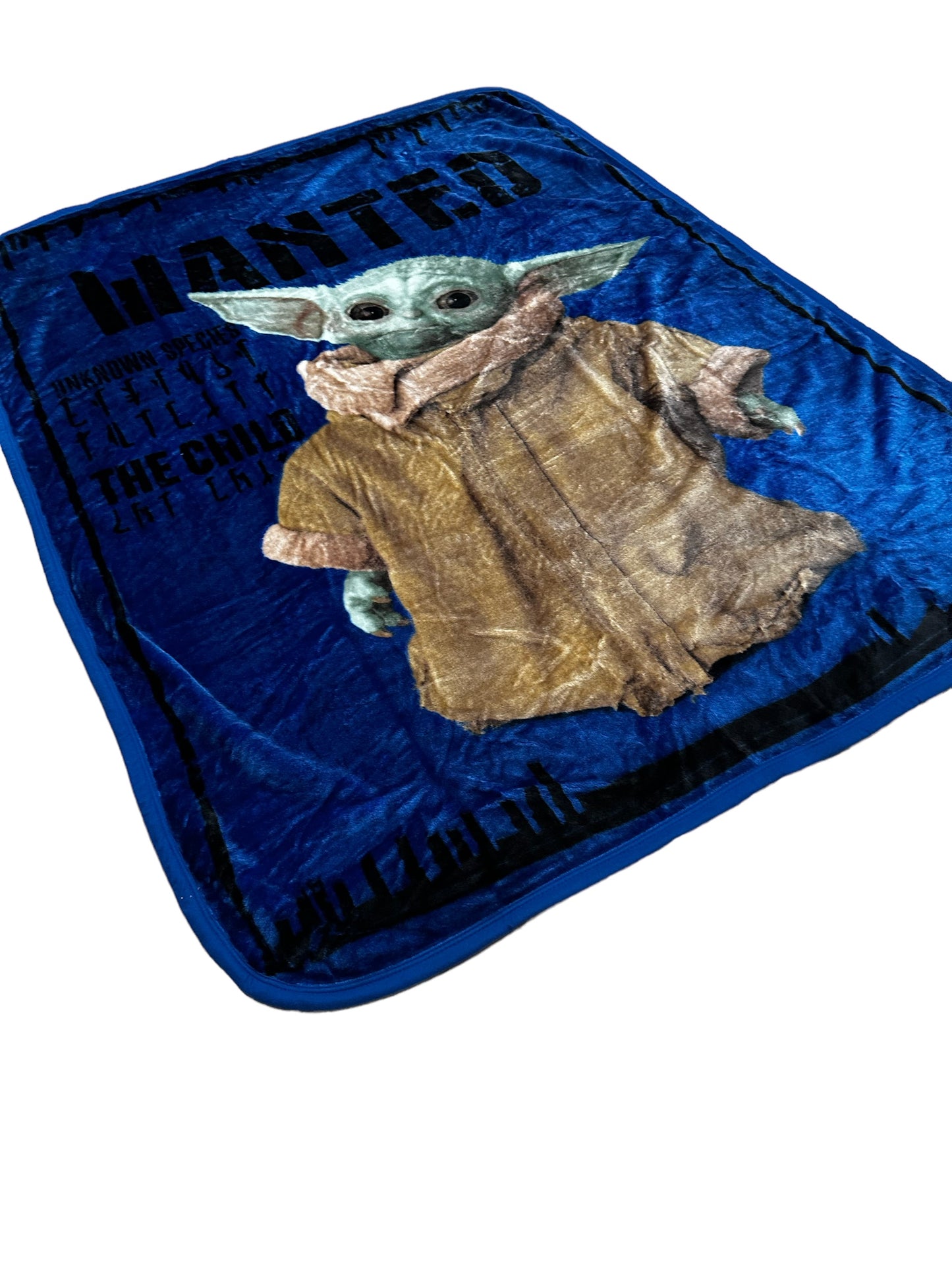 Star Wars Baby Yoda Wanted Twin Plush Blanket