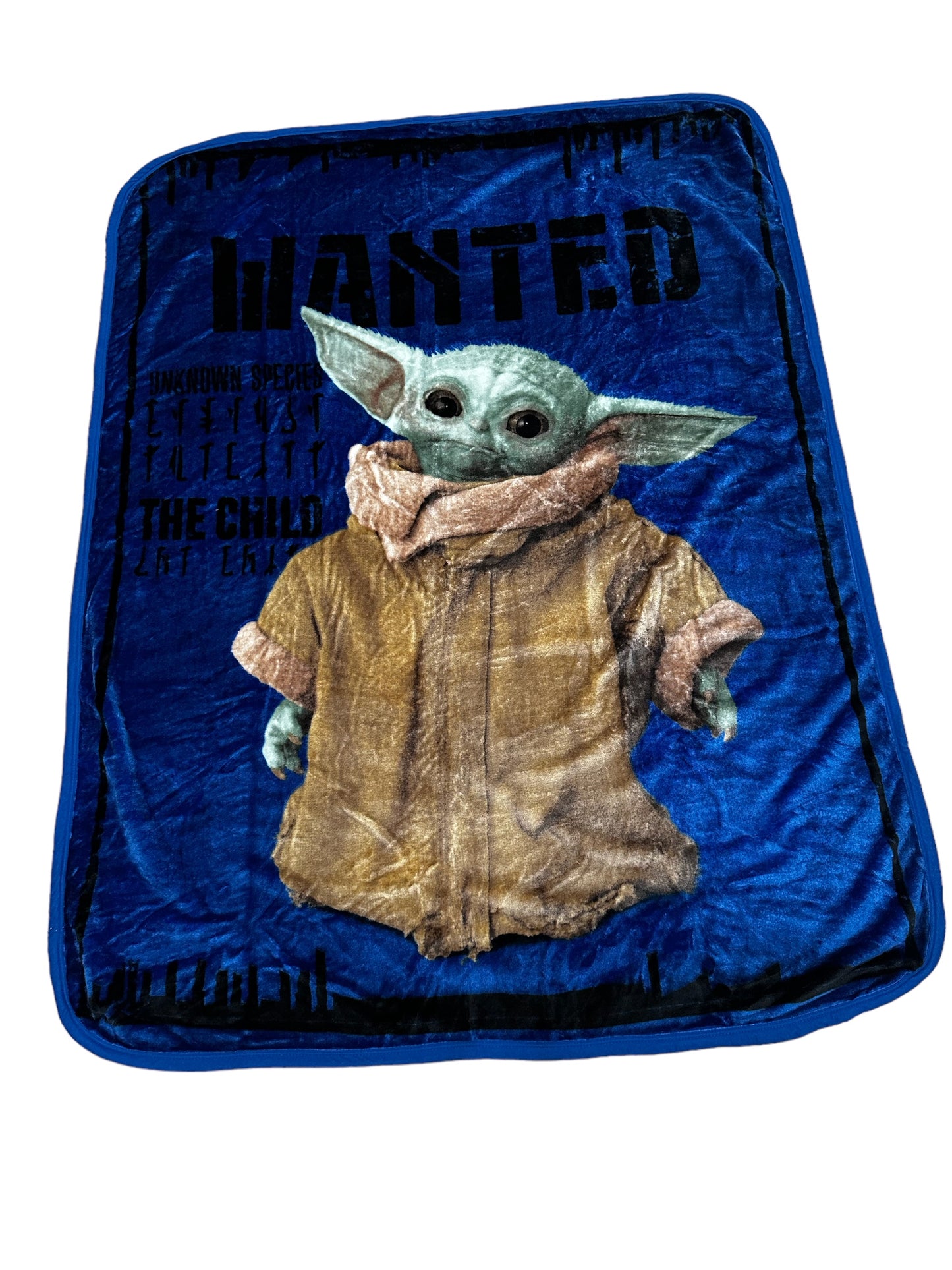 Star Wars Baby Yoda Wanted Twin Plush Blanket