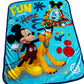 Mickey & Pluto Plush Throw Blanket 40"x50" TT