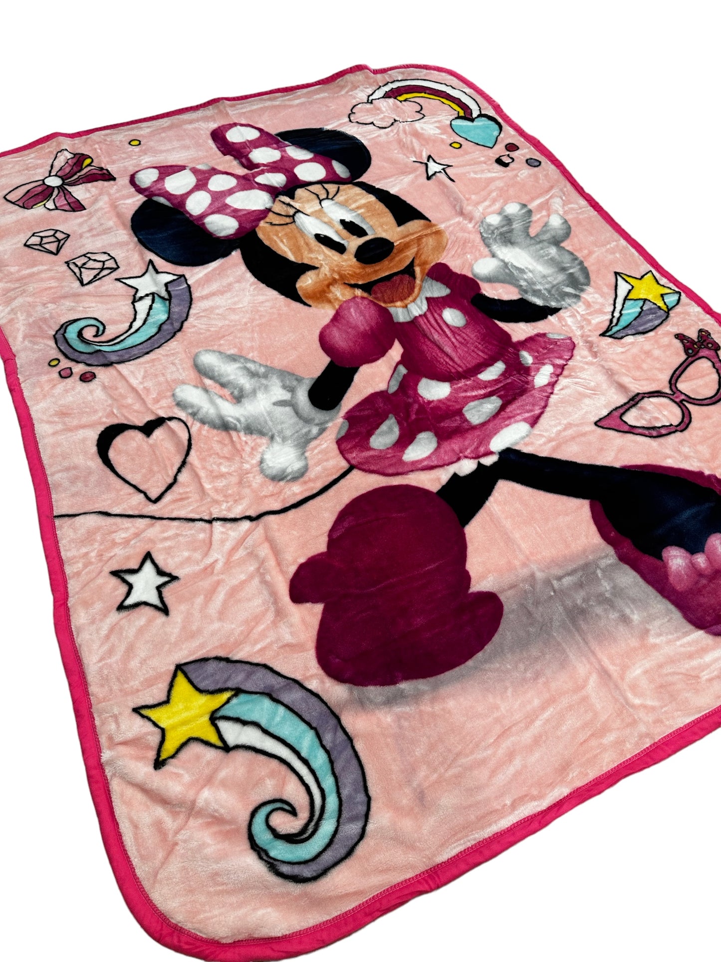 Minnie Mouse Shooting Stars Soft Plush Twin Size 60"x80" Plush Blanket