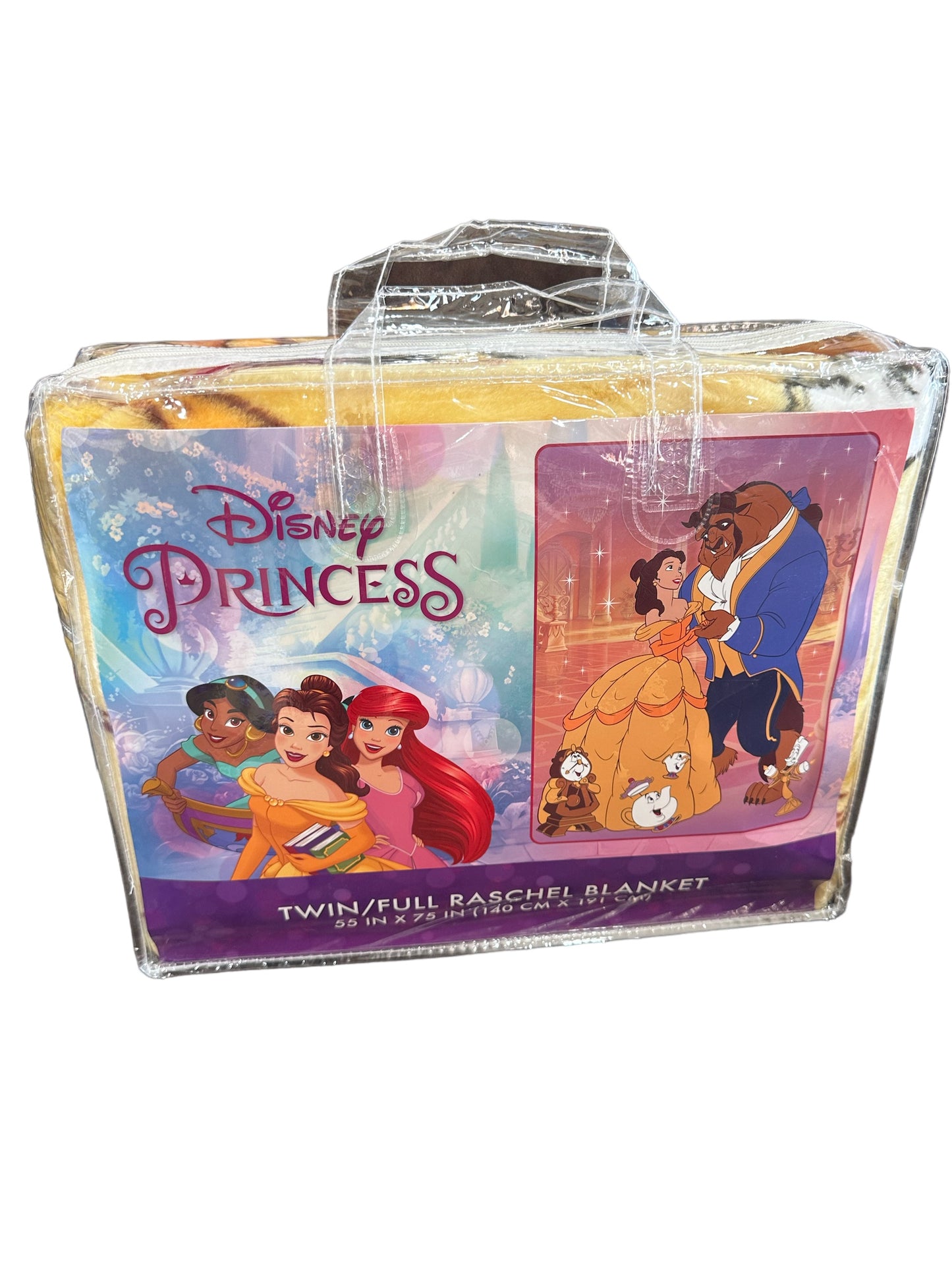 Belle Beauty and The Beast  Extra Soft Plush 60"x80" Twin Size Blanket