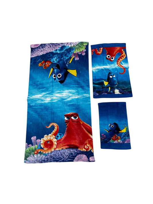 Disney Finding Nemo 3 Pieces Bath 100% Cotton Kids Towel Set