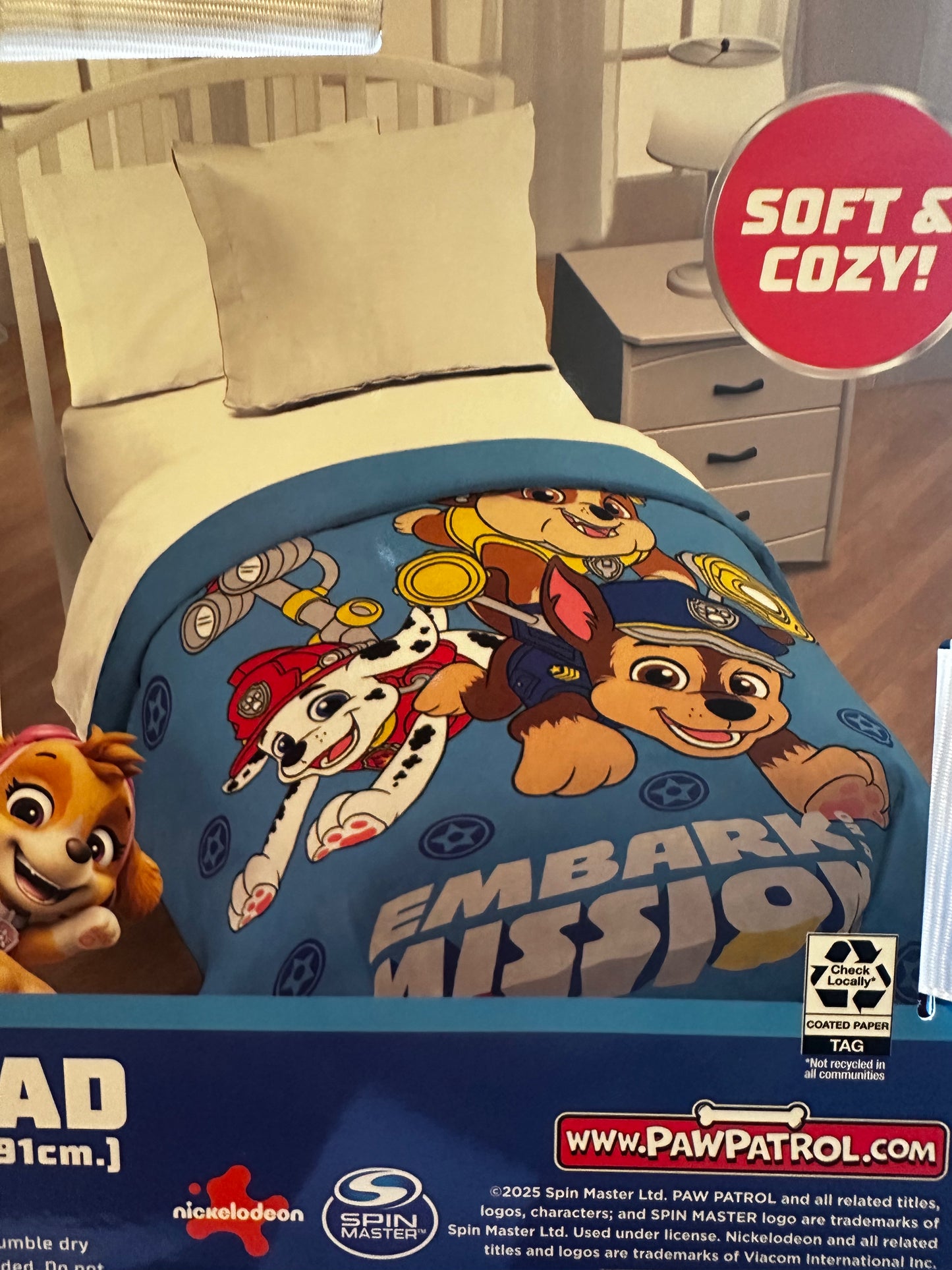 Paw Patrol "Missions" Twin Quilted Bedspread Only