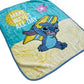 Stitch "Make Waves All Day" Plush 43"x55" Throw Blanket TT