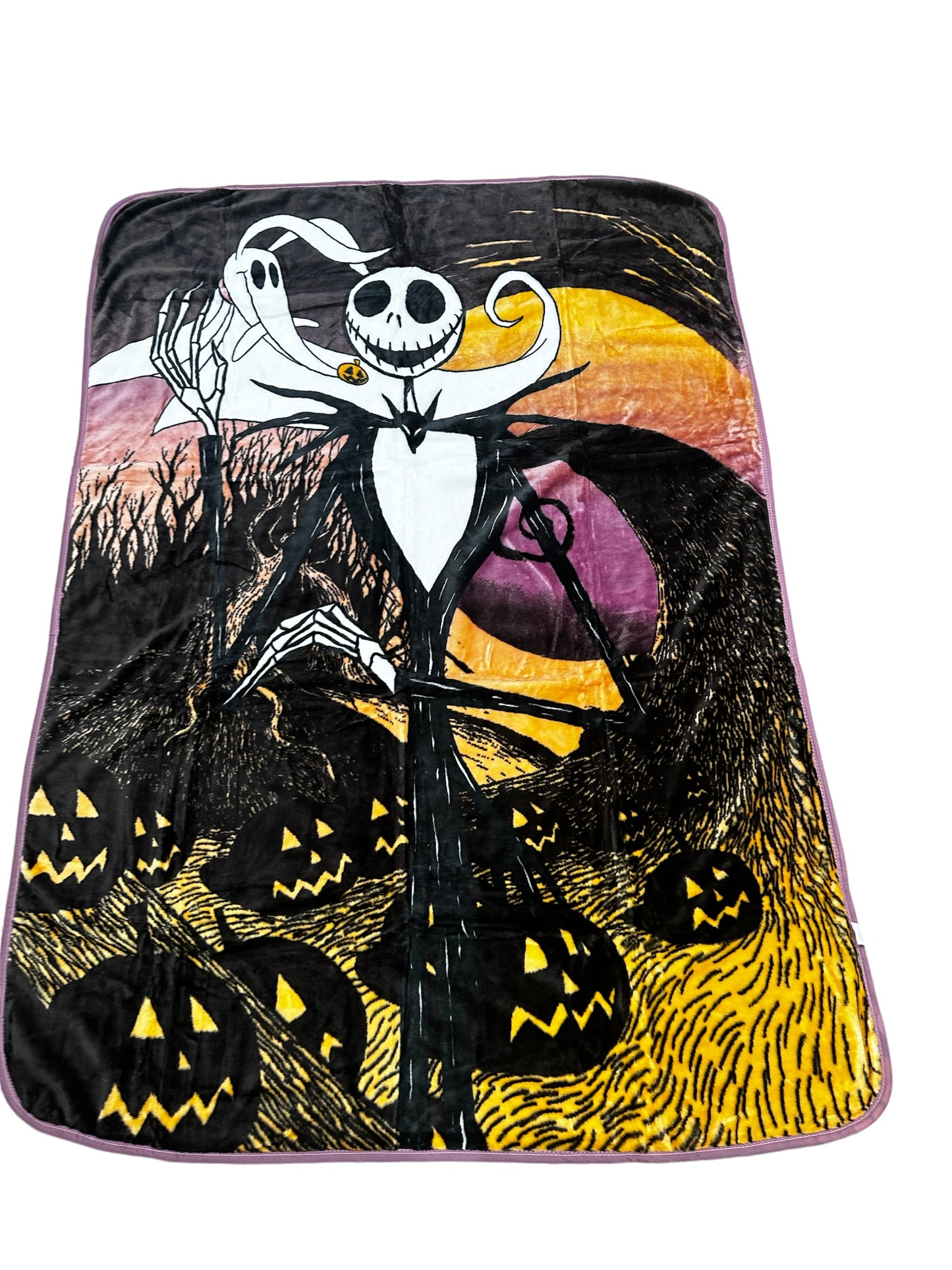 Nightmare Before Christmas NBC Twin Plush Blanket Super Soft "Moonlit Jack"