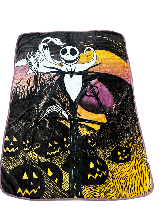 Nightmare Before Christmas NBC Twin Plush Blanket Super Soft "Moonlit Jack"