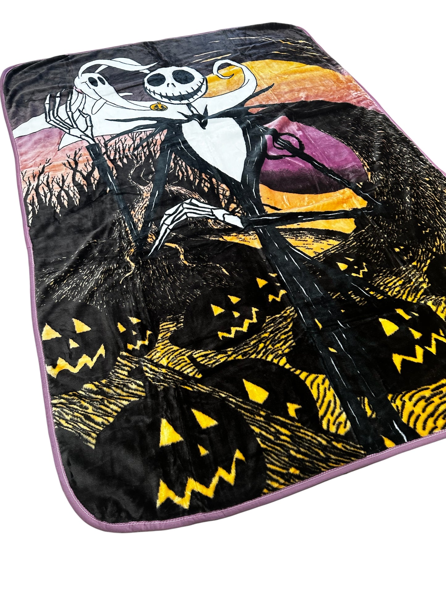 Nightmare Before Christmas NBC Twin Plush Blanket Super Soft "Moonlit Jack"