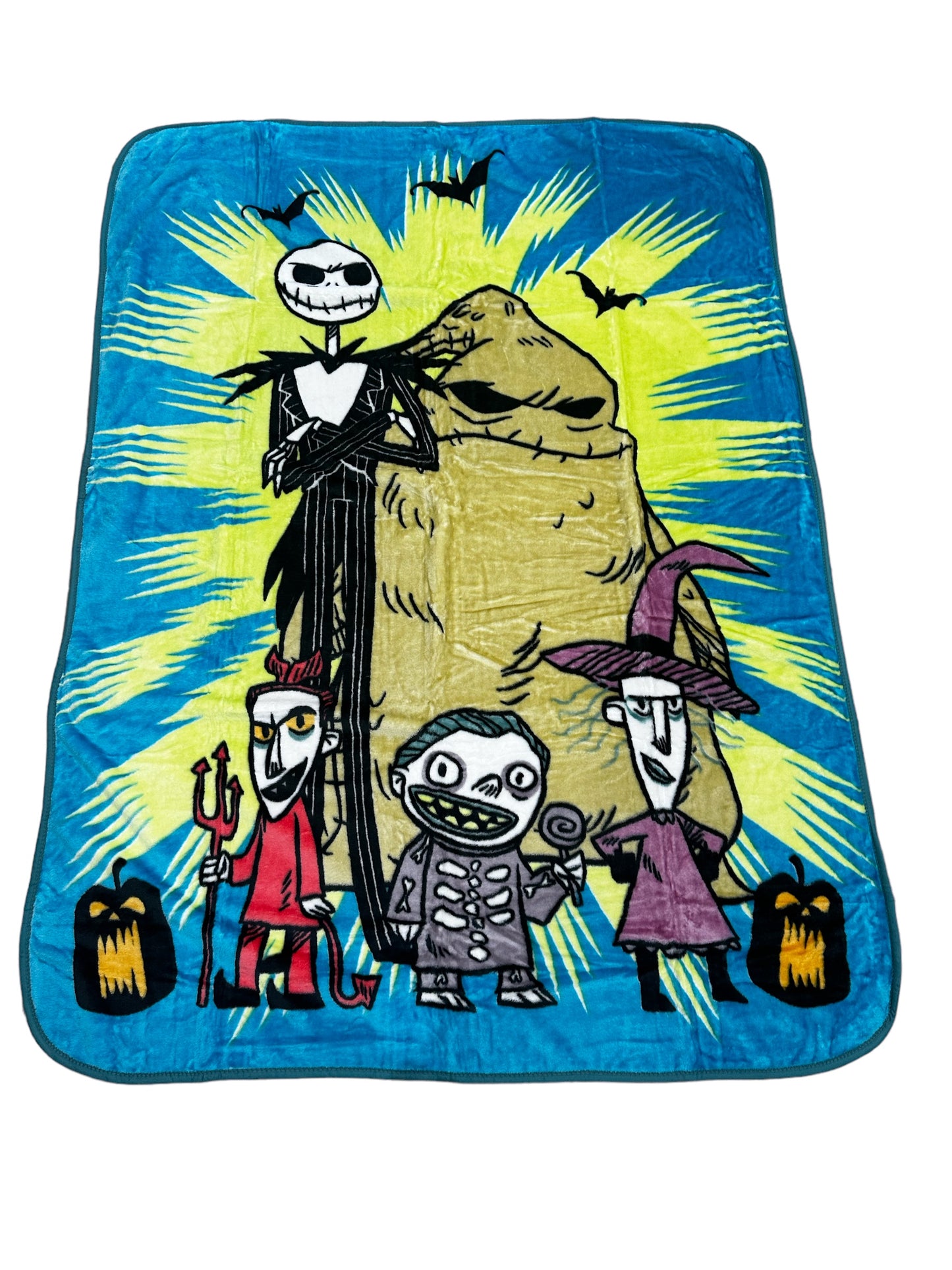 Nightmare Before Christmas Twin Plush Blanket Super Soft "Scaring Is My Business"