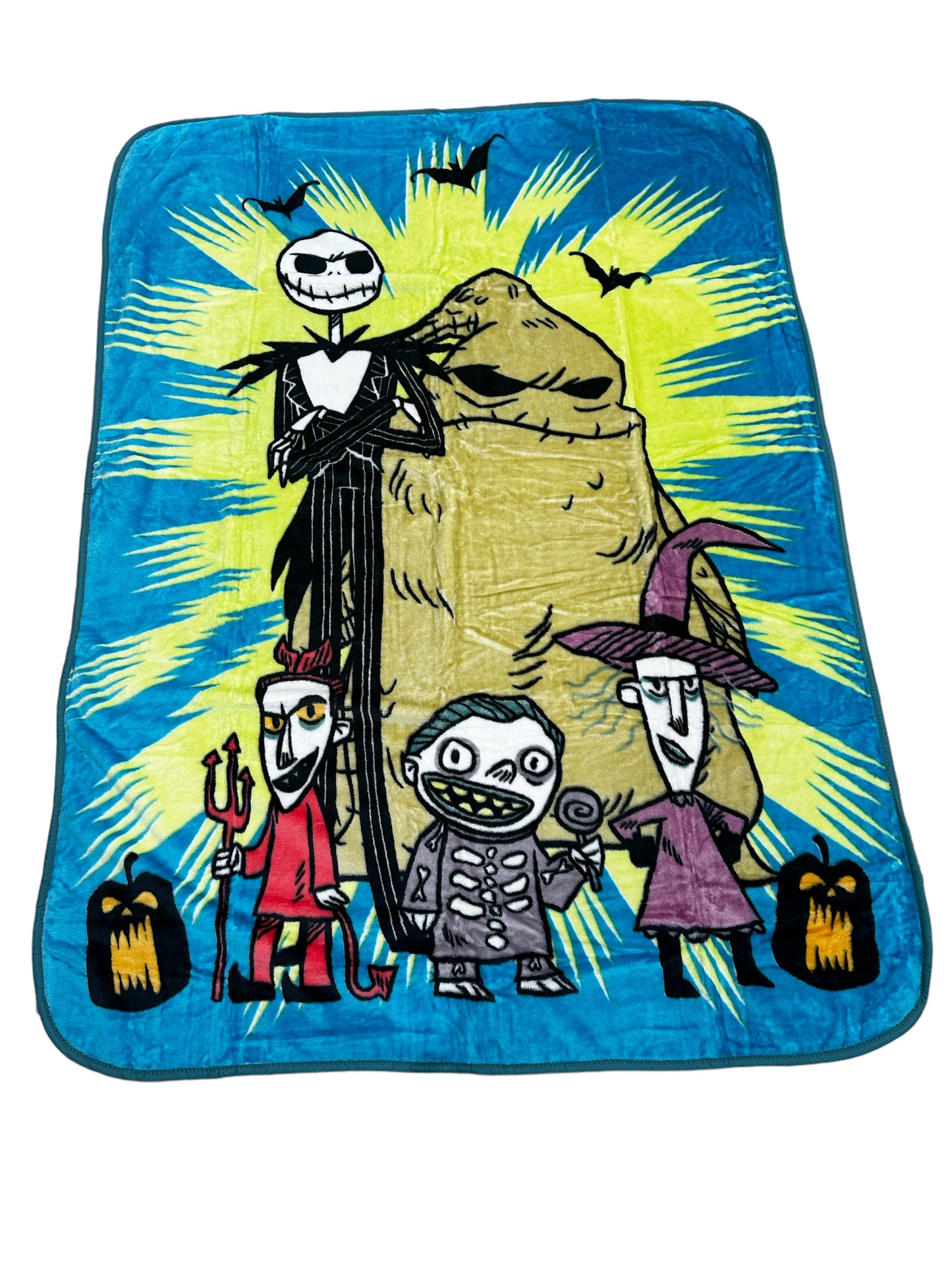 Nightmare Before Christmas Twin Plush Blanket Super Soft "Scaring Is My Business"