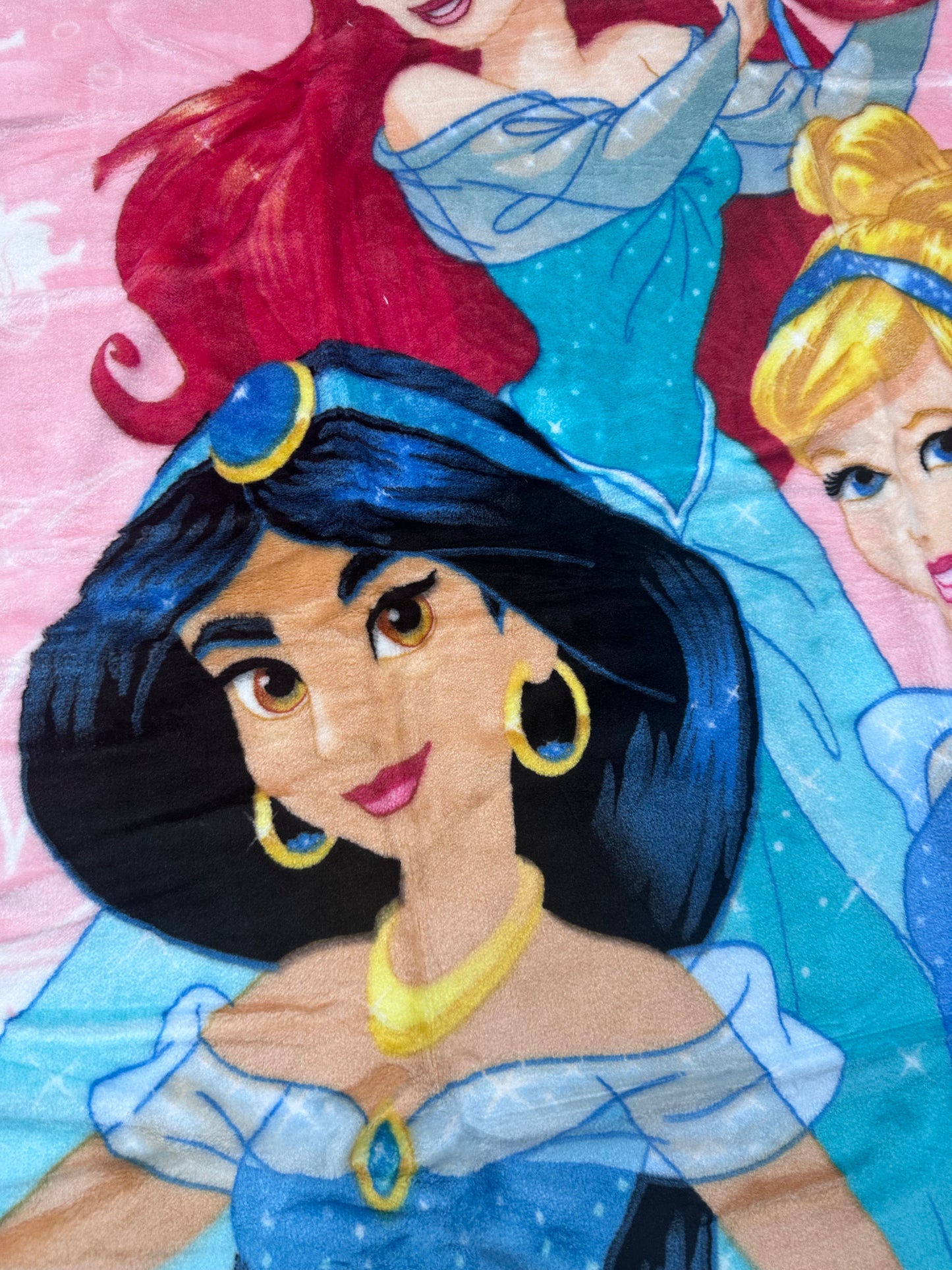 Princess 40"x50" Plush Throw Blanket TT Ariel, Jazmine, Cinderella