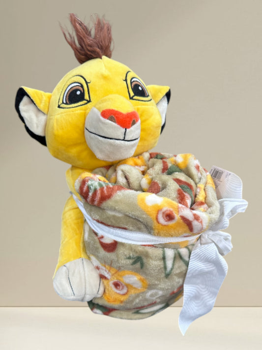 Lion King Stuffed Doll Hugger Pillow & Throw Blanket Set Simba
